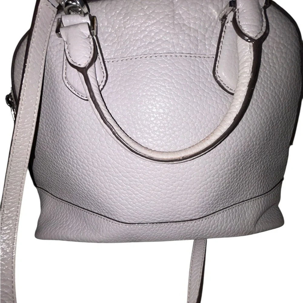 Pre loved Michael Kors Smythe Grey Leather Dome Satchel